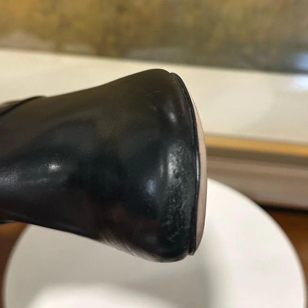 🌹TORY BURCH🌹 Black Pull-on Leather Knee-high Black Boot Size: 5.5